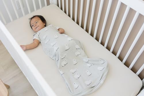 Image of Woolino Merino Wool & Organic Cotton Baby Sleep Sack 2-24 Months - Ultimate 4-Season Baby Sleeping Bag, Universal Size Wearable Blanket, 2-Way Zipper & Adjustable Fit, Year-Round Use - Polar Bear