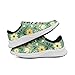 Women's Spikeless Golf Shoes Lightweight Vegan Leather Golf Sneakers Fashion Floral Non Slip Training Smeakers with Ventilation Heel