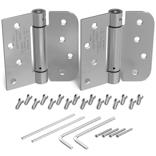 KS Hardware Self Closing Spring Hinge | Automatic Door Hinges with Complete Installation Hardware | 4