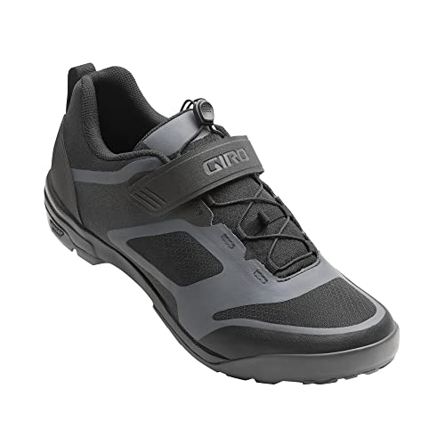 Image of Giro Ventana Fastlace Men's Mountain Bike Shoe, Portaro Grey /Dark Shadow, US 10.5 / EU 44