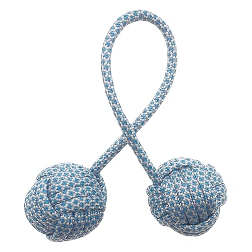 Fidget Beads Skill Toys Fidget Toys Parachute Cord and Steel Beads Handmade Fidget Beads Beginners Worry Beads Portable EDC Leisure Toys (Grey Blue)