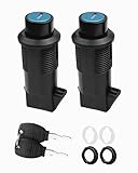 OCHIKI Hard Saddlebag Locks Kit Fit for Harley Honda Yamaha Kawasaki Suzuki Universal RS Motorcycle Saddle Bags, with 2 Keys, Black