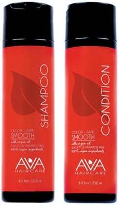 Ava Haircare - Smooth Shampoo And Conditioner - Vegan, Sulphate Free, Paraben Free, Cruelty Free (Set of 2, 8.4oz Each)