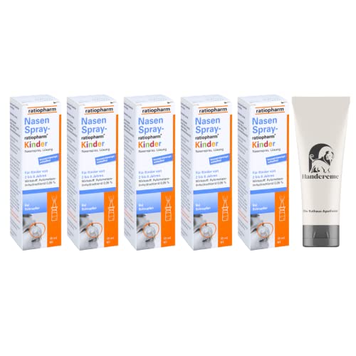 Nasenspray Kinder Ratiopharm Spar-Set 5x 10ml inkl. einer hochwertigen Handcreme der Rathaus Apotheke