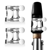 2 Pack Silver Clarinet Ligature B Flat with Adjustable Screws, Silver Bb Clarinet Mouthpiece Ligature, Bb...