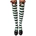 Produktbild Frauen-Weihnachtsstreifen-Warme Kabel-Lange Aufladungs-Socken üBer Knie-Schenkel-Hohen StrüMpfen Weihnachtstag festliche Mode Rohr Strümpfe Knie ITISME