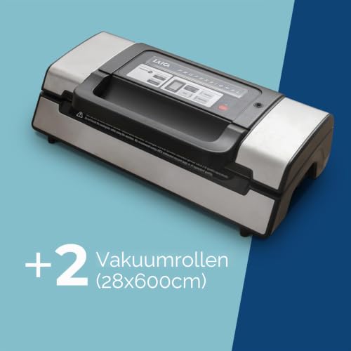 Foto von LAICA VT3120 Vakuumiergerät – Für trockene und feuchte Lebensmittel, mit Schnellmarinierfunktion, hält Lebensmittel bis zu 5-mal länger frisch, reduziert Lebensmittelverschwendung, mit 2 Rollen