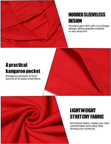 Coofandy Men's 2 Pack Workout Hooded Tank Tops Bodybuilding Muscle Cut Off T Shirt Sleeveless Gym Hoodies #TOP3