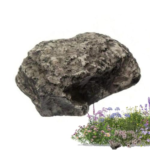 Missmisq Caja de Seguridad Secreta para Exteriores para Llaves, Piedra para Llaveros,Diseño de compartimentos secretos Key Rock Hider | Adornos de jardín Cajas fuertes de desvío resistentes a la
