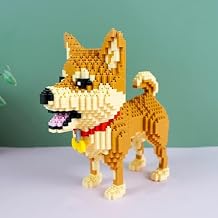 Building Block Animal Bricks Dog Shiba Inu Micro Mini Block Dogs Building Animal Set DIY 3D Block Toy Building Blocks for Kids Or Adult and Teens1850 Pieces, NO.C51066W