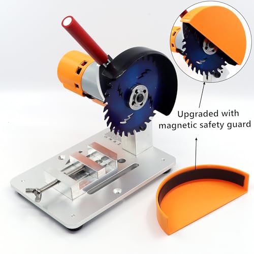 NovelLife Mini Miter Saw 4 inch Electric Cut-Off Chop Saw 775 Motor 105mm Circular Blade for DIY Model Crafts Hobby Metal Wood Plastic Compound Cutting Tool Upgraded