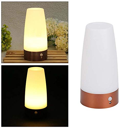 Preisvergleich Produktbild YFMXO PIR-Bewegungssensor Batteriebetriebene LED-Nachtlichtlampe EIN / AUS / AUTO Nachttischlampe