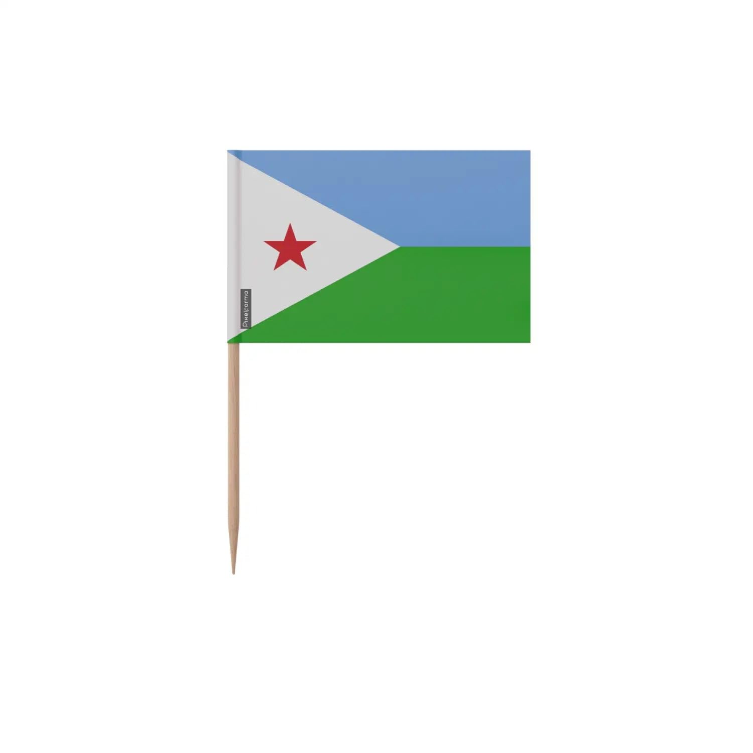 Cure-Dents Drapeau Djibouti 6.5cm : Idéal pour Apéritif et Buffet