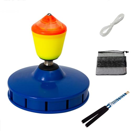 Erencook Chinese Yoyo Set Diabolo with Whistle Sound ,Nonuple Bearings Diabolo Chinese Yo-yos Juggling Toys Colorful Diabolo with Diablo Sticks, Diabolo String&Net Bag (Nine Bearing Blue)