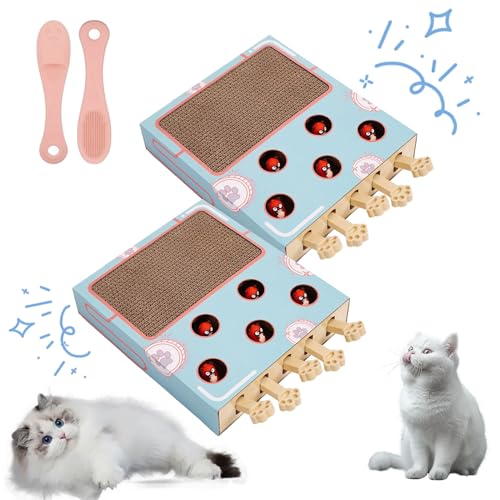 Griffoir pour chat interactif anti-griffures meuble jouet Whack-a-Mole