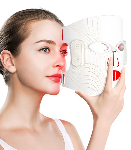 Red Light Therapy for Face, Wireless Led Face Mask with Near-Infrared ...
