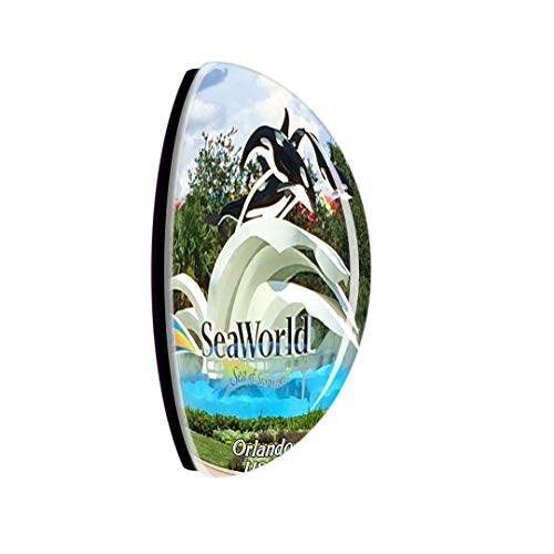 Imán decorativo de cristal 3D USA Seaworld Orlando miniatura 2