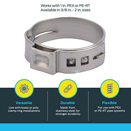 SharkBite 1 Inch Clamp Ring, Stainless Steel Plumbing Fitting, PEX Pipe, PE-RT, UC956A by SharkBite - Image 3