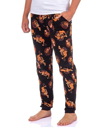 Disney The Lion King Pajama Pants Adult Scar All Over Print PJ Lounge Joggers