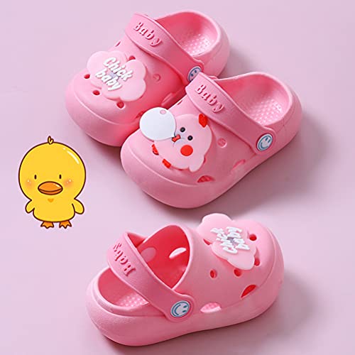 Wzcslm Cartoon Animal Flip Flop Sandals Kids Boys&Girl Hole Shoes Clogs (6-6.5 Toddler, Pink, Numeric_6) #TOP1