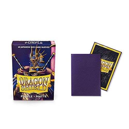 Image of 10 Packs Dragon Shield Matte Mini Japanese Purple 60 ct Card Sleeves Display Case