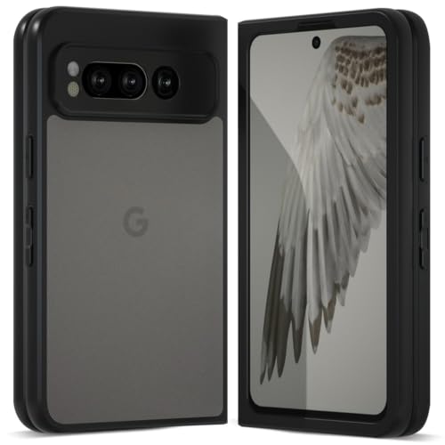 Image of Phone Case for Google Pixel Fold, Matte Frosted Back Cover, First-Rate Protection, Genuine Button Response, Special Radian Design, Camera Protection, Black