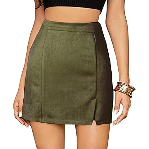 FEOYA High Waist Leopard Print Bodycon Skirt Cover