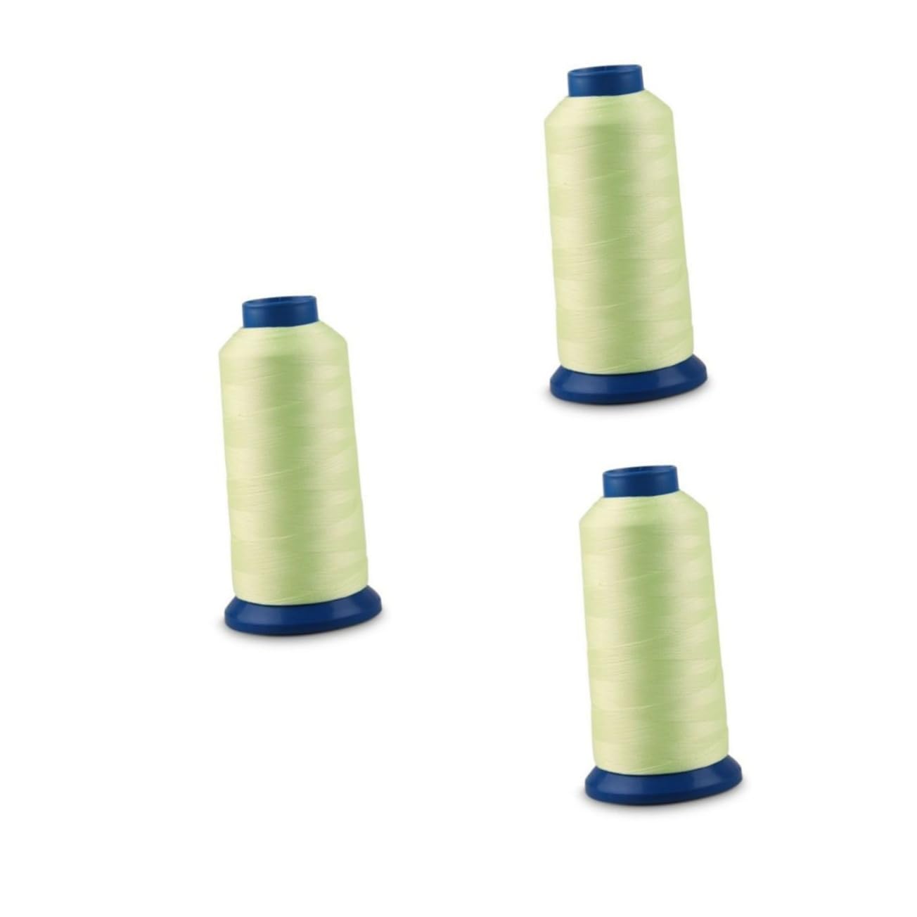 Operitacx 3 Pezzi 3000 bagliore bobina di filo per cucire fili per cucire a maglia fili da ricamo filo per macchina da ricamo luminosi da filo per cucire luminoso Green