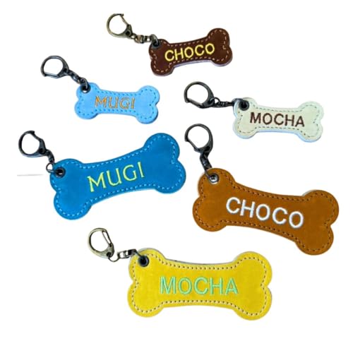 ミニ(約3cm×6.3cm) わんちゃん レザー ミニ 大 キーホルダー JINTO 野球 グローブ 革 革小物 愛犬グッズ