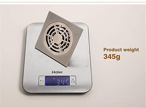 Drain de sol de douche de salle de bain carré en laiton durable - 7