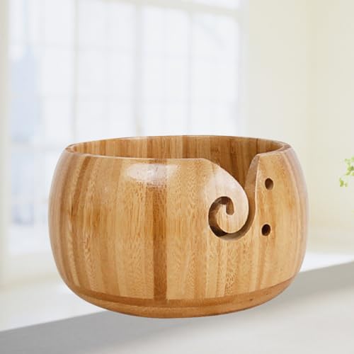 Cuenco de Madera Sintético para tejer crochet cómodamente en el sofá 6