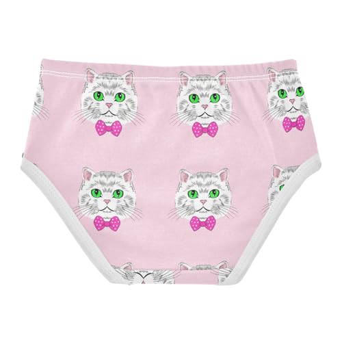 Joisal Cute Cats Light Pink Cartoon Toddler Girls Underwear 2t Cotton Panties for Girl Bright Kids Briefs Undies2
