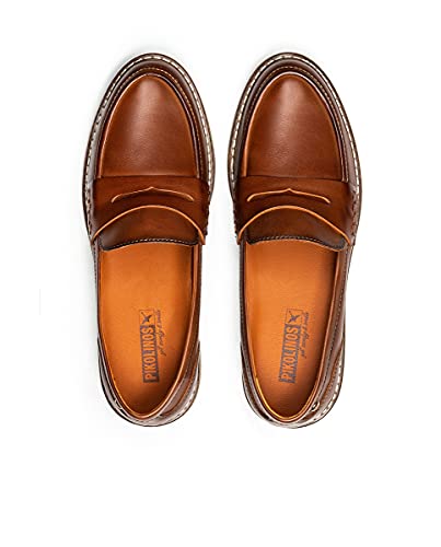 Image of PIKOLINOS Aldaya W8J-3541 Women's Loafers - Premium Calfskin Leather Slip-On - Lightweight Comfort, Removable Insole, Medium & Wide Width Ergonomic Everyday Support