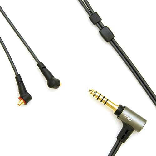 onso 01 black line 4.4(5極)-MMCX(L/R) L型 バランス接続用イヤホンケーブル 1.2m ブラック iect_01_bl4e_b_120