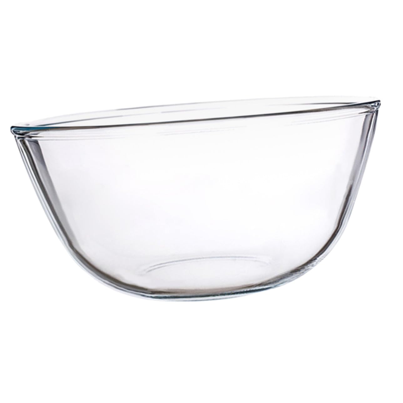 Homoyoyo Tazón de Vidrio para Ensalada 2100ml Redondo Transparente