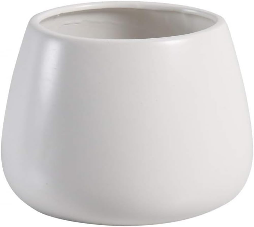 Czarno-biała ceramiczna doniczka ogrodowa doniczka ceramiczna doniczka na sukulenty kaktus doniczka ceramiczna dom ogród ozdoby kolorowe doniczki z podstawką - biała ||18,5 * 14,5 cm