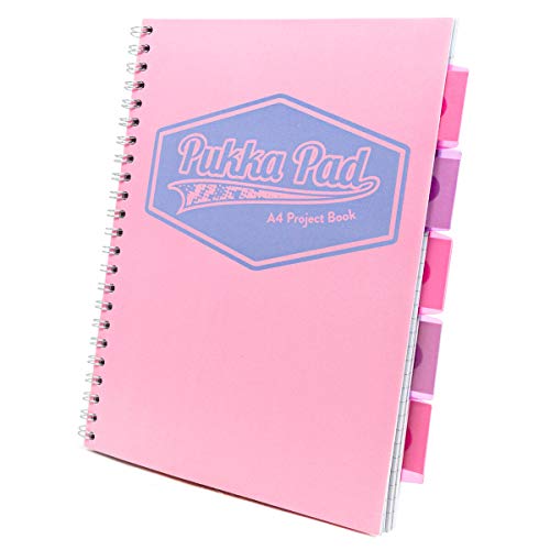 Pukka Pink A4 Project Book Wirebound Pastel Colour