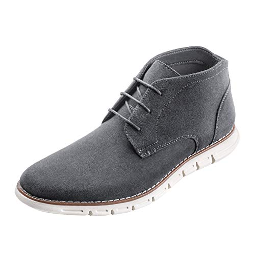 Bruno Marc Men's Suede Chukka Boots Desert Lace Up Dress Boot for Casual Business Grey/PURPOSE-HIGH Size 11