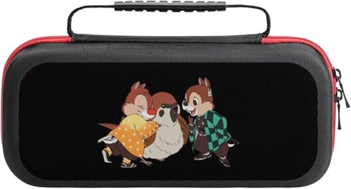 Switchケース チップとデール ゲーム機収納袋 おしゃれ ゲームカード収納 大容量 ゲームカード20枚 防塵 防汚 小物収納 持ち運び便利 軽量 旅行用 プレゼント