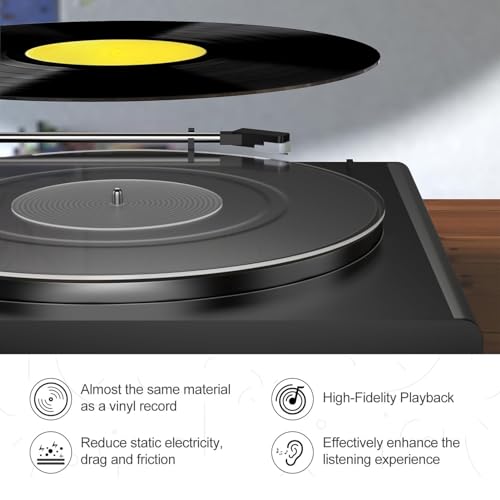 Acrylic Turntable Mat, Anti Static Noise Reduction Slipmat for 12 Inch Record Player, with Enhanced Sound Quality - Image 3