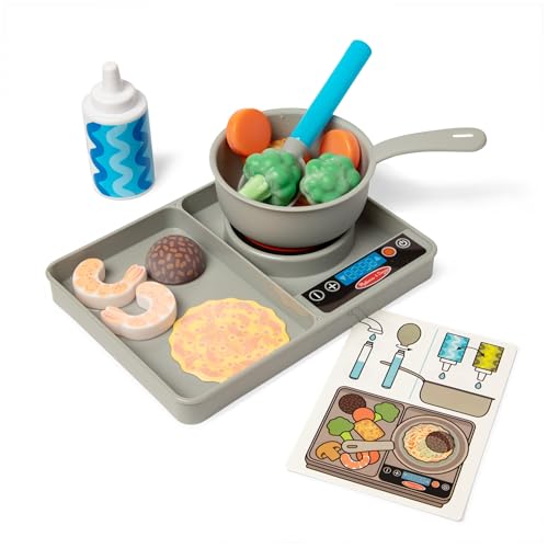 Melissa & Doug - Water Wow - Kit De Jeu Cuisinière 19 Pièces - Aliments Changeant De Couleur - Jeu Imitation - Jouet En Bois - Jeu D'Activité,...