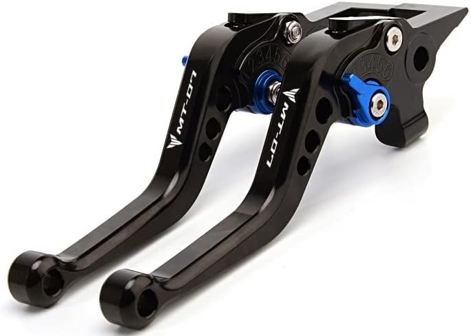 Miniatura 5 de F para Yamaha MT07 FZ07 Mt-07 2014-2017 2018 2019 Palancas de embrague de freno corto y tapones de aire Y para válvula de neumático de coche (Color