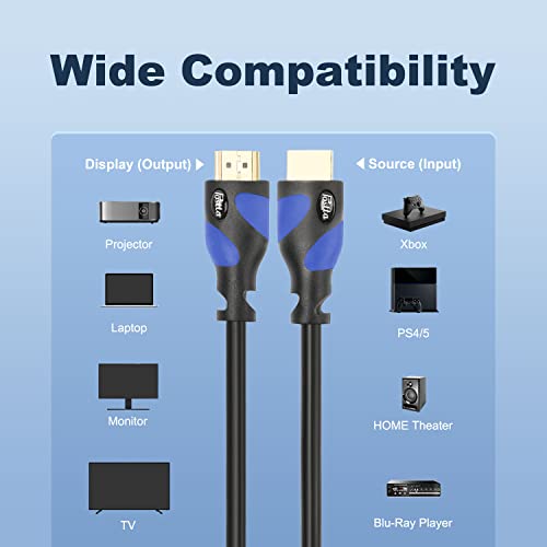 Postta Hdmi Cable(50 Feet Blue) Hdmi 2.0V Support 4K 2160P,1080P,3D,Audio Return And Ethernet - 1 Pack #TOP1