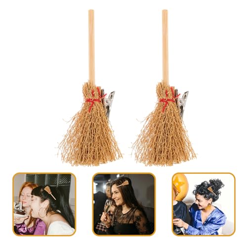 LIFKOME De Cabelo De Bruxa De Halloween 2 Peças De Vassoura De Bruxa De Cabelo Engraçado Decoração D