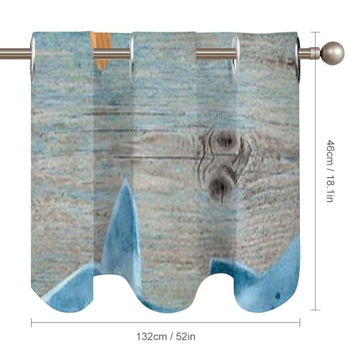 2 cenefas de timón y ballena rústicas para cocina de playa 52x18 6