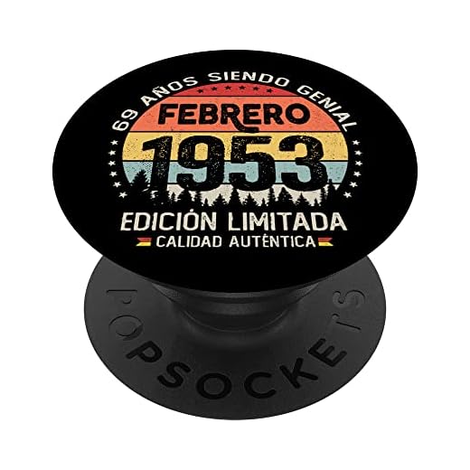 Regalo 69 años Cumpleaños Hombre Mujer - Febrero 1953 PopSockets PopGrip Intercambiable