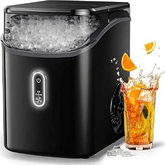 Silonn Nugget Ice Maker Countertop with Soft Chewable Ice, 33lbs/24H, Self-Cleaning