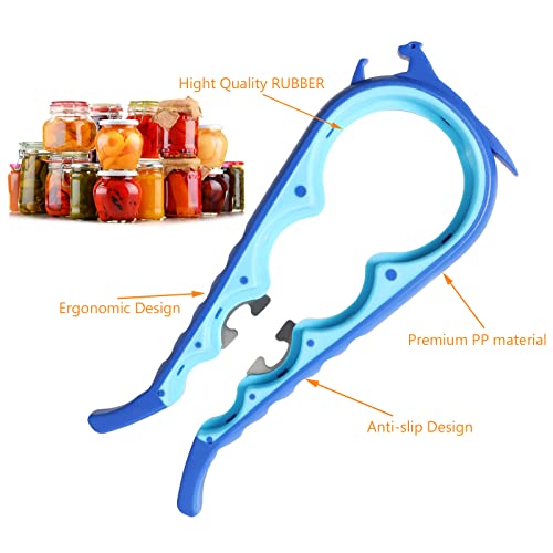 Meyuewal Jar Opener For Weak Hands - 5 In 1 Multifunctional Non-Slip Can Bottle Opener Tools With Silicone Jar Gripper Pad And Corkscrew Wine Opener For Seniors, Children And Arthritic Hands #TOP6