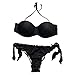 Produktbild Aiserkly Damen Sexy Bandeau Bikini Set Einfarbig Sport Badebekleidung Push-Up gepolsterten Badeanzug Zweiteilige Badeanzug 2020 Schwimmanzug Schwarz L