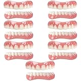 Hansensi Provisorische Furnier Zahnprothese Oberkiefer Und Unterkiefer Reparieren Sie Schnell Ihre Zähne Abnehmbar Wiederverwendbar Kieselgel Kosmetische Zahnersatz,001,7